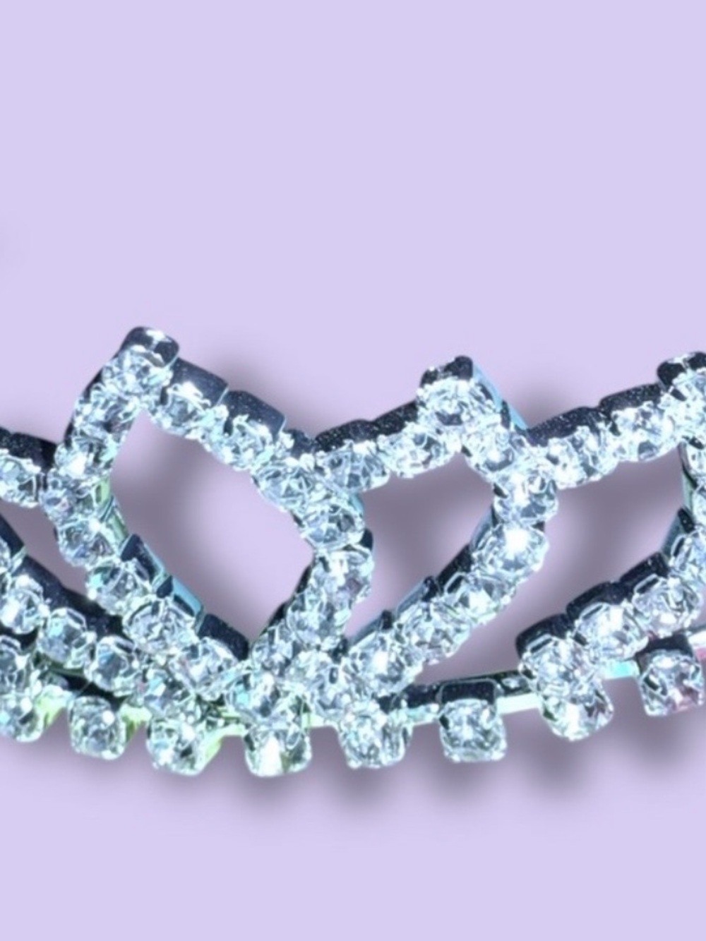 Silver Rhinestone Tiara - New with Tags - Picture 3 of 13